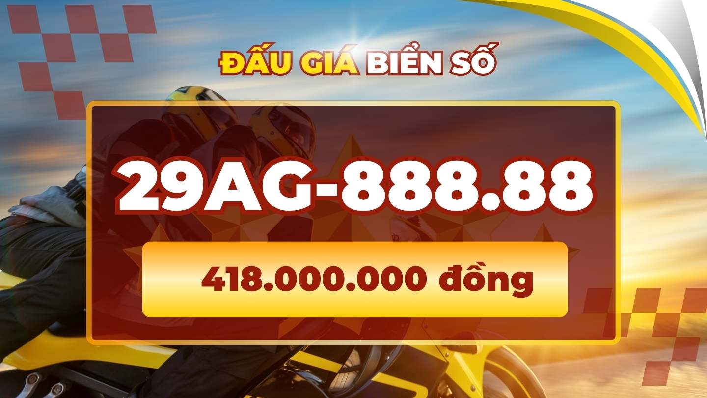 Revealing the price of the most beautiful motorbike license plate in the auction on April 9