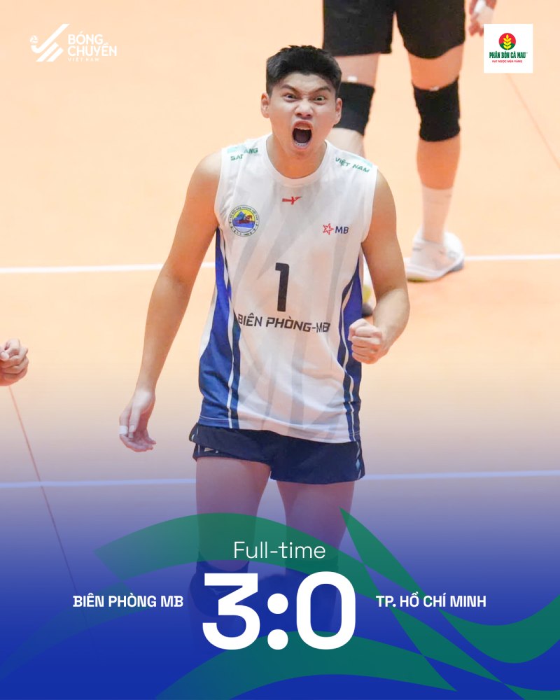 Biên Phòng dễ dàng đánh bại TPHCM 3-0. Ảnh: Bóng chuyền Việt Nam