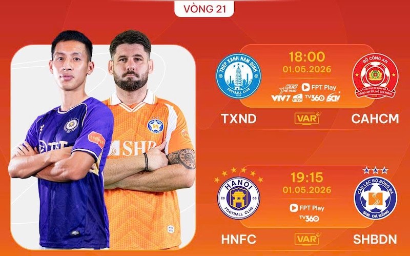 Schedule of V.League round 21 matches today (May 1). Photo: VPF