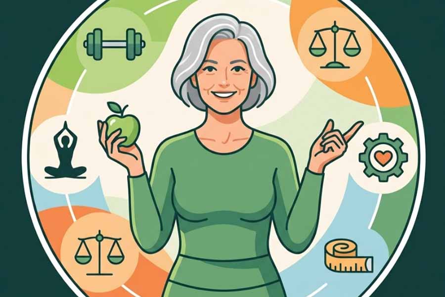 Women after 50 years old are prone to weight gain and more effective ways to control it. Graphics: Thien Nhan