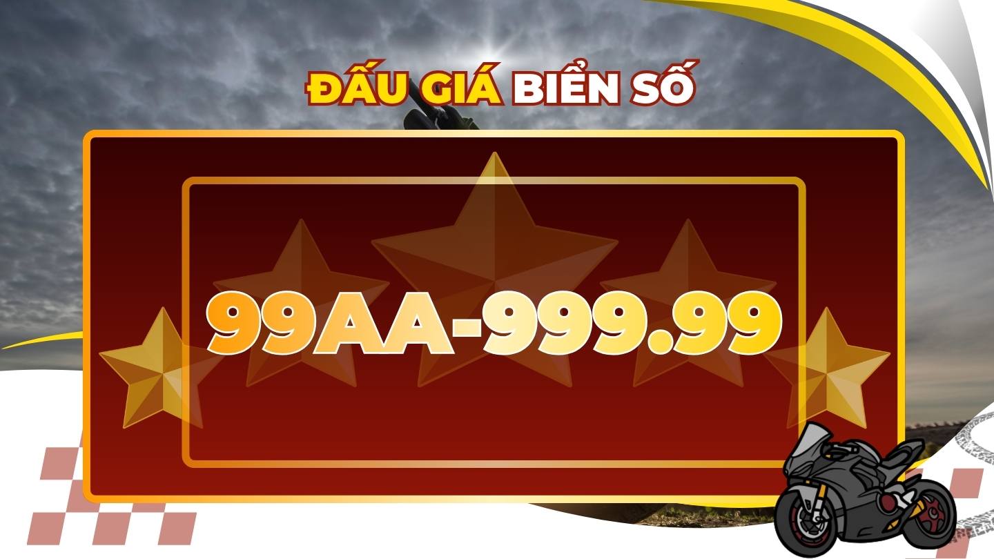 License plate 99AA-999. 99 officially available in the auction on May 4-5