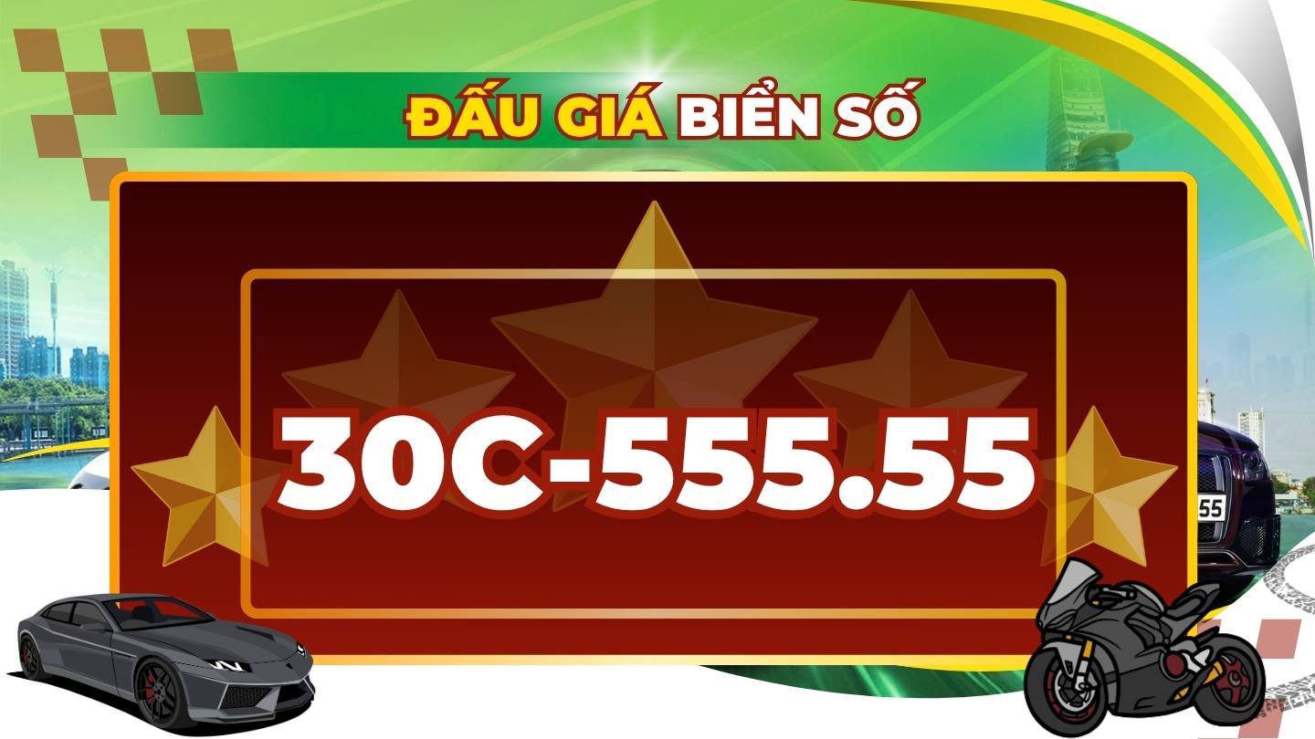 Super beautiful five-digit 5 license plates of Hanoi will be present in the auction on May 4-5