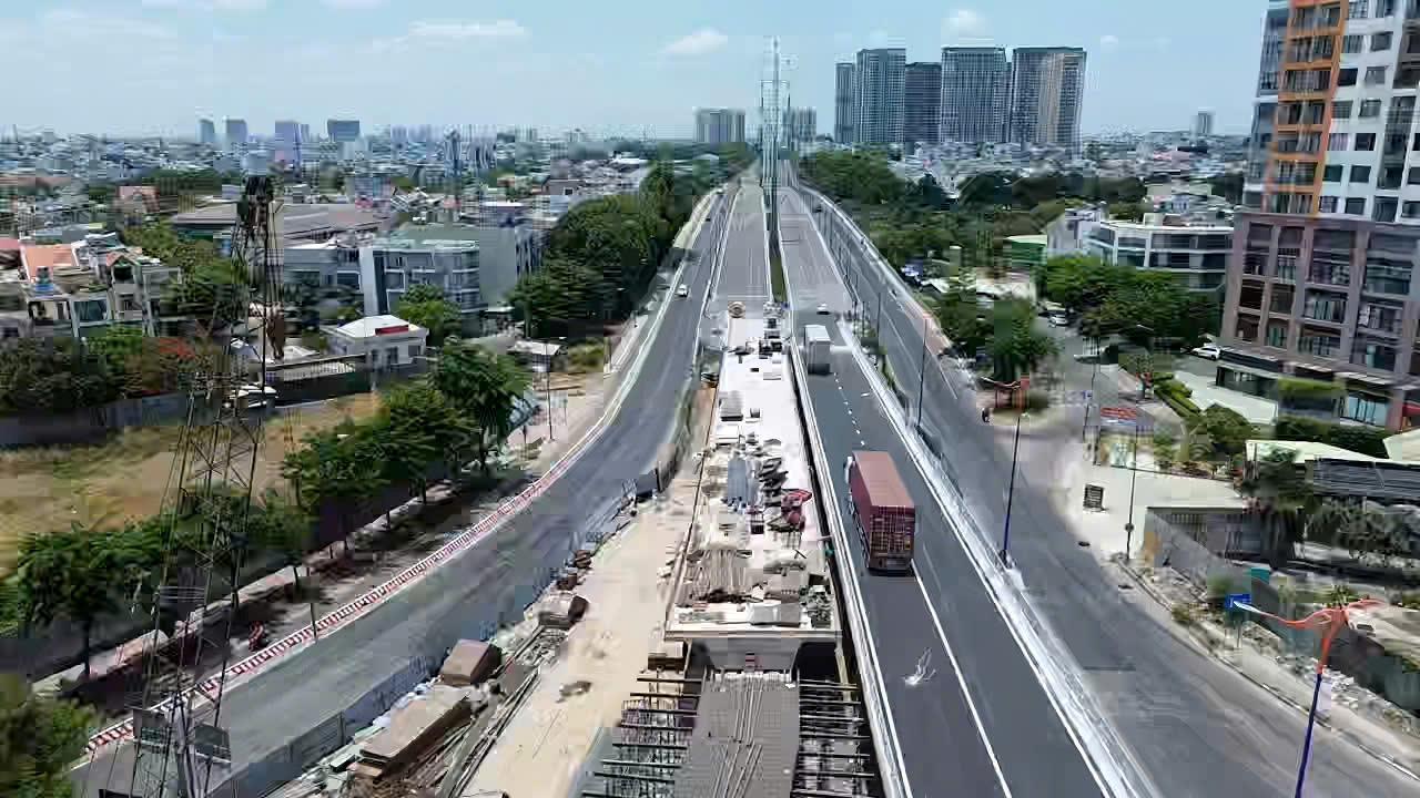 Nhánh cầu N3 có tổng chiều dài tuyến gần 500 m, vận tốc thiết kế 50 km/h. Ảnh: Anh Tú
