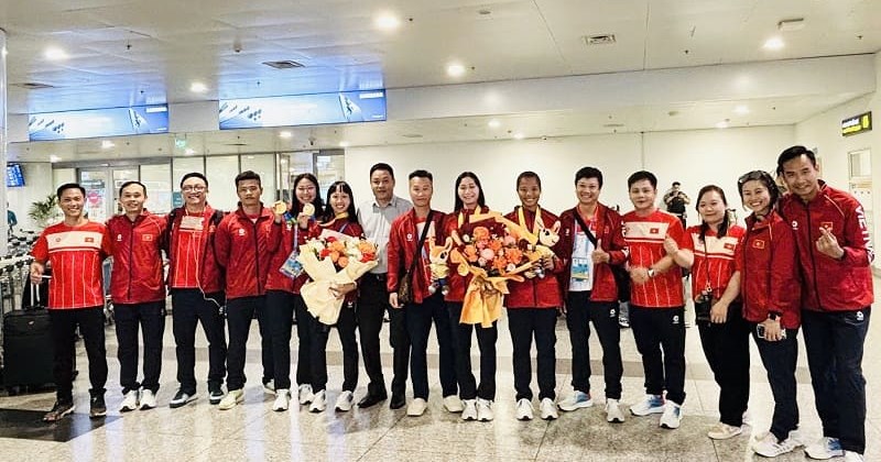 Đoàn thể thao Việt Nam về nước sau Đại hội Thể thao bãi biển châu Á 2026