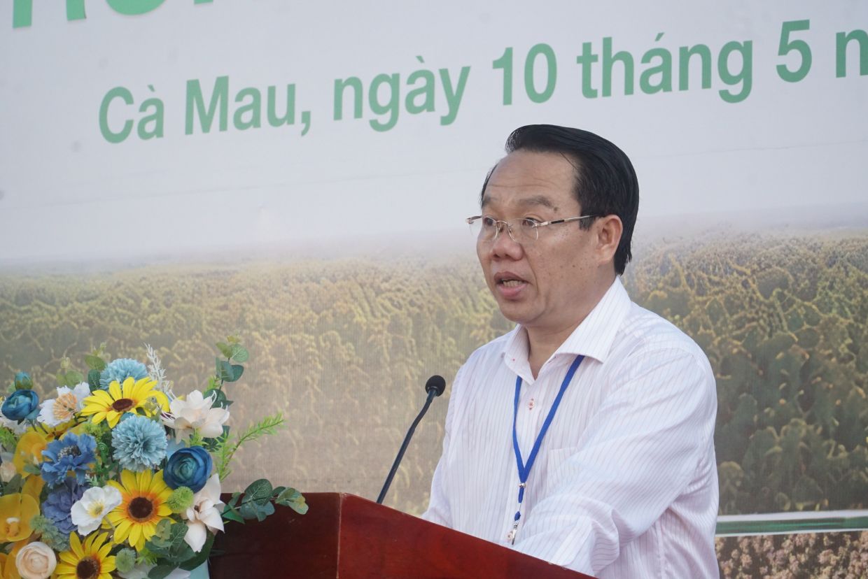  Ông Trần Công Hoằng là Giám đốc Vườn quốc gia U Minh Hạ, tỉnh Cà Mau phát biểu khai mạc. Ảnh: Nhật Hồ.