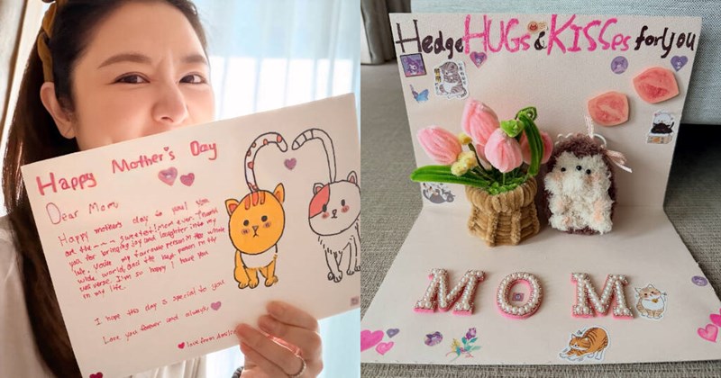 Ruby Lin khoe quà Ngày của Mẹ do con gái tự làm