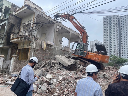 Gỡ vướng mặt bằng, nút giao Phạm Tu - Xa La sắp được thi công. Ảnh: Minh Hạnh 