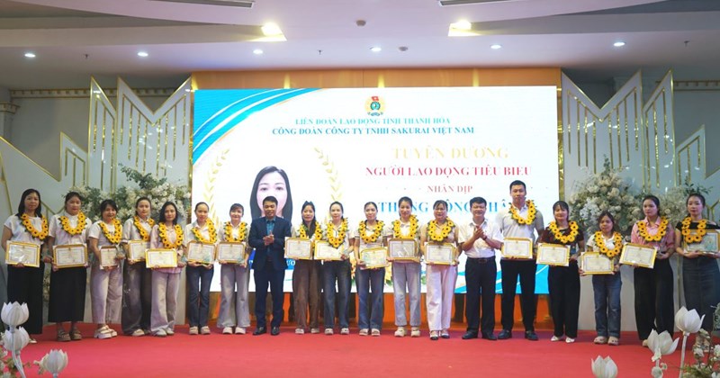 Công đoàn Sakurai Việt Nam vinh danh người lao động xuất sắc