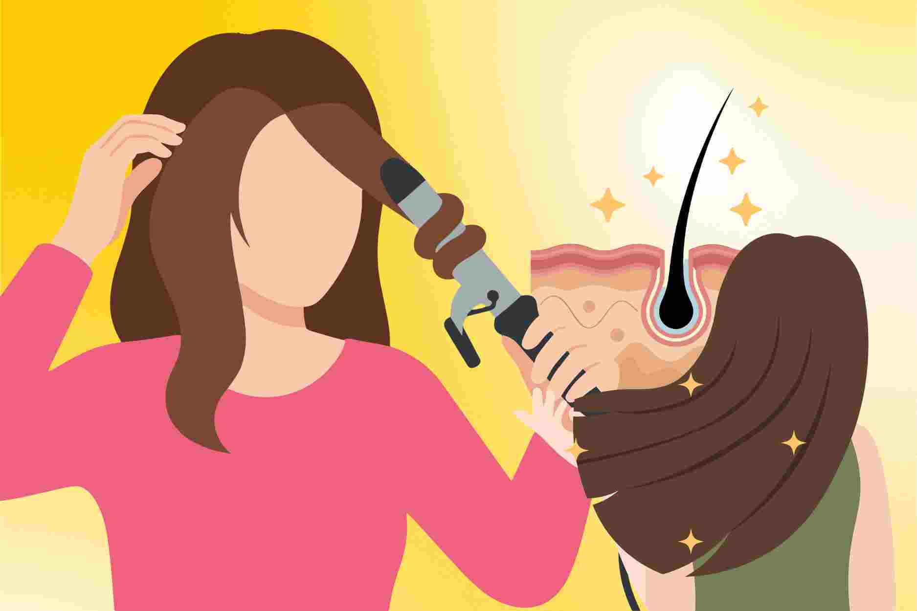 Reducing heat use when styling helps hair become healthier and more pleasing in the summer