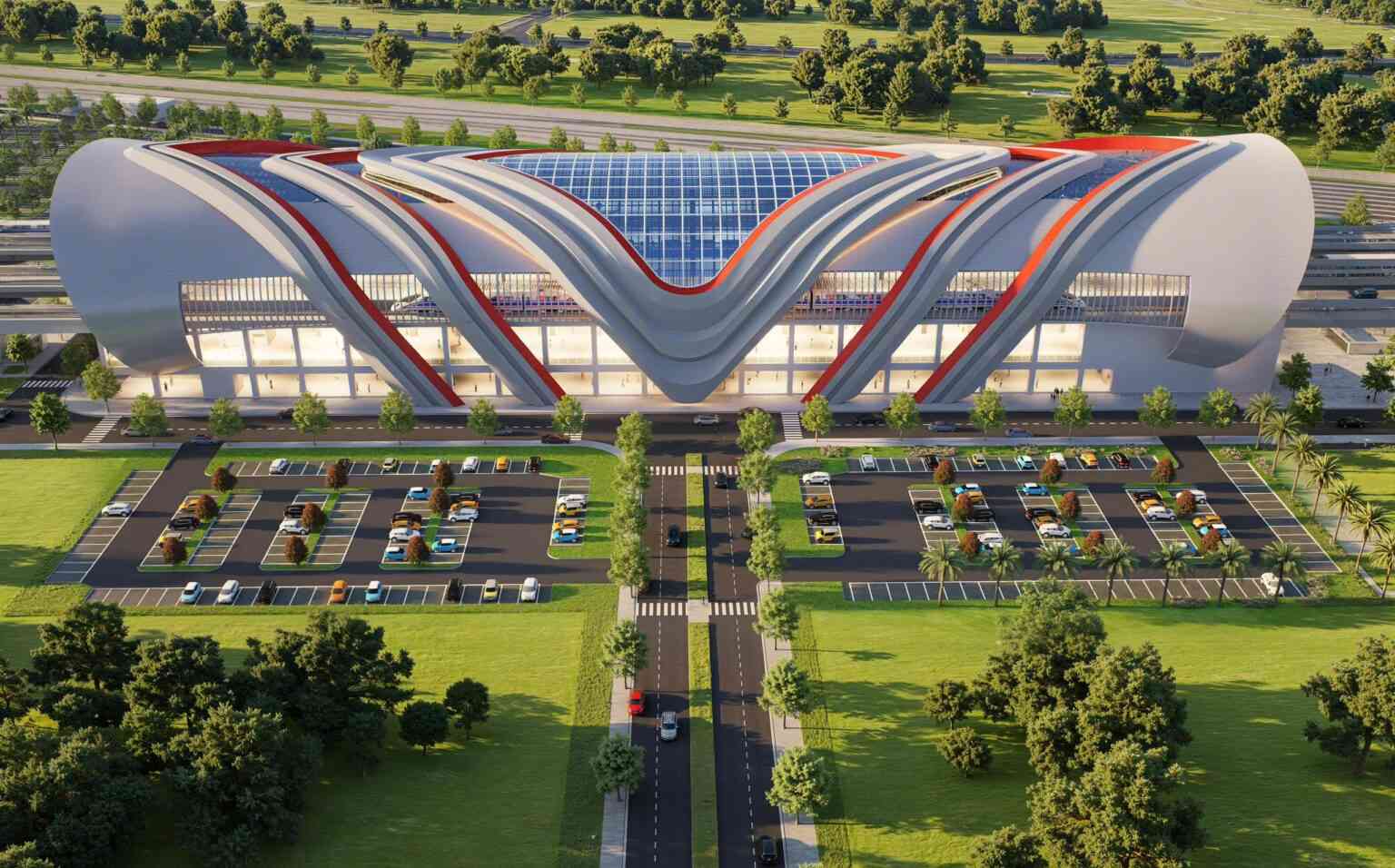 Phối cảnh nhà ga Metro Bến Thành - Cần Giờ tại xã Cần Giờ.  Ảnh: Minh Quân