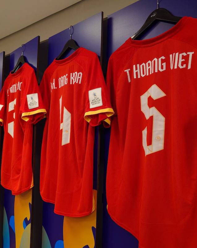 Phòng thay đồ của U17 Việt Nam. Ảnh: VFF