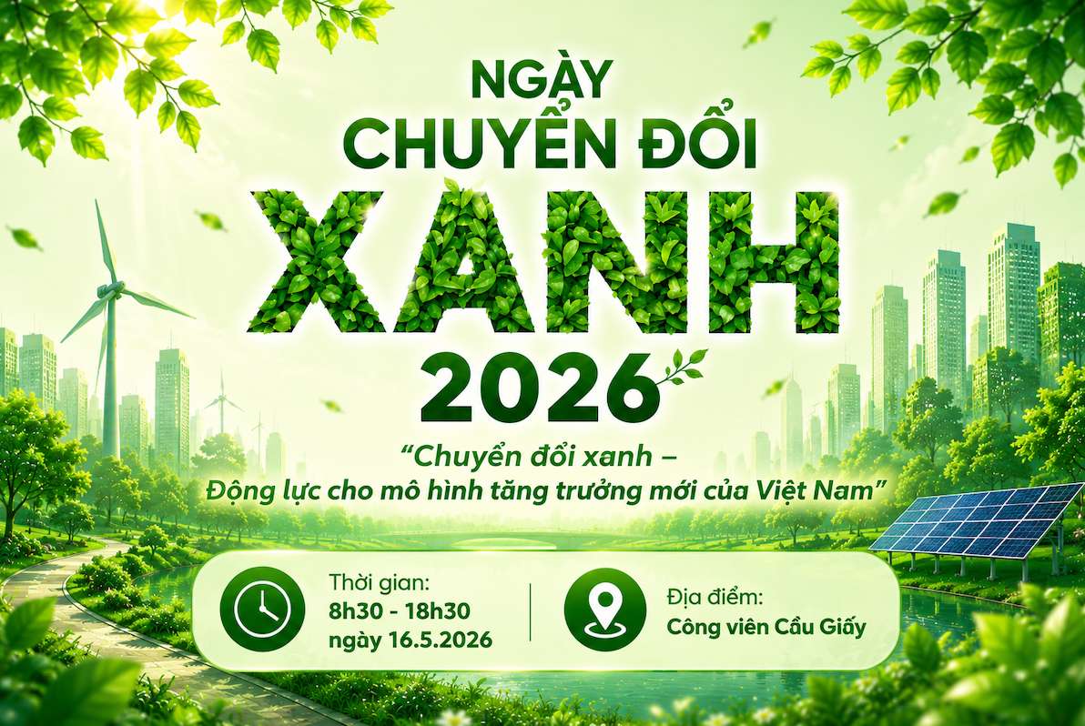 The Green Transformation Day 2026 event will take place from 8:30 AM - 6:00 PM on May 16, 2026 at Cau Giay Park (Hanoi). Photo: Tuyet Lan