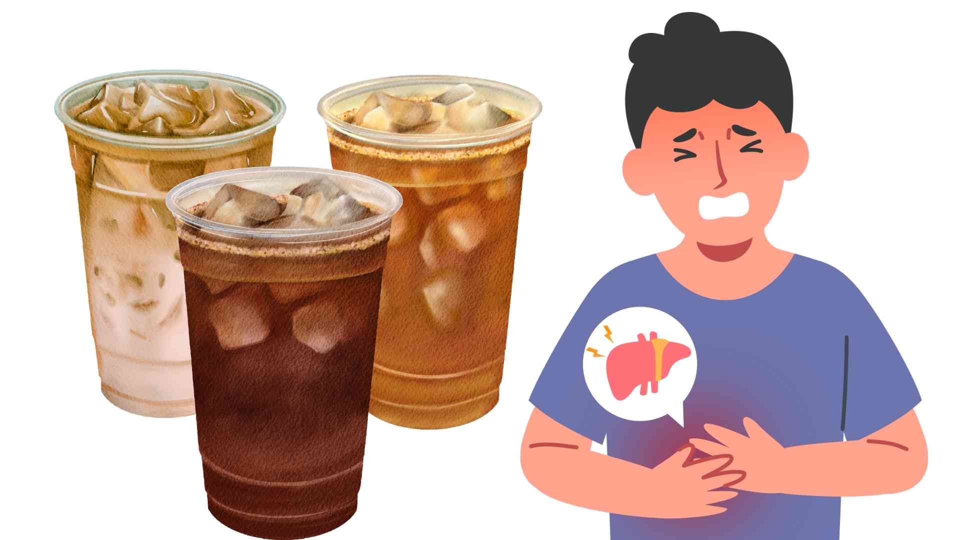 Drinking a lot of drinks such as milk tea and soft drinks easily faces the risk of fatty liver. Graphics: Ha May