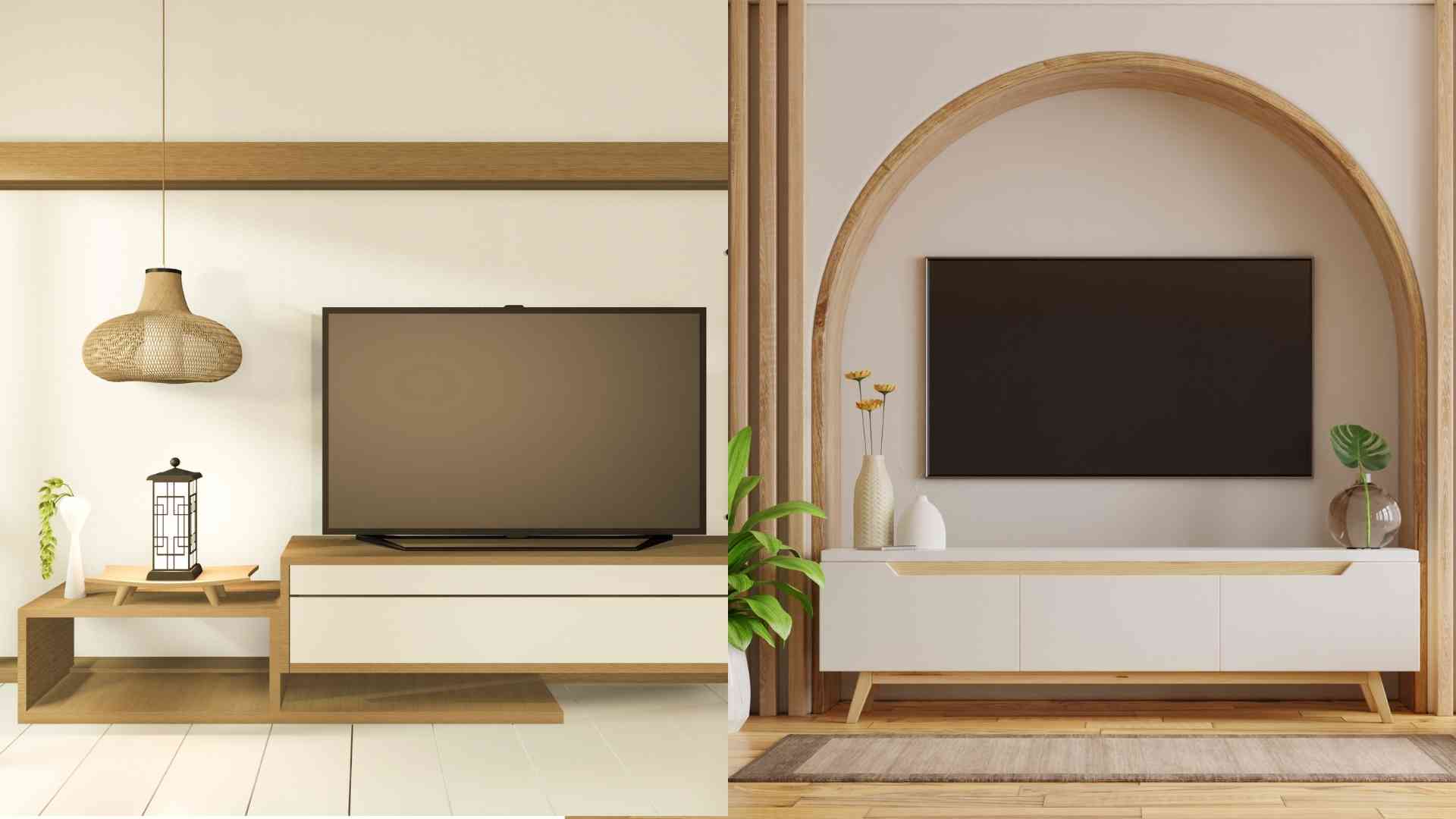 Suitable TV cabinet design helps the living room be wider and more beautiful. Graphics: Ha May