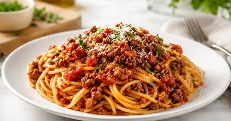 Cách làm spaghetti sốt bò băm kiểu châu Âu tại nhà