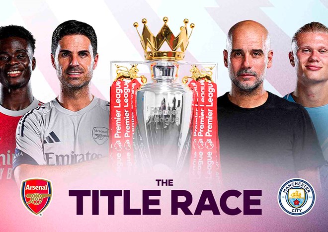 The race between Arsenal and Man City is still undecided. Photo: EPL