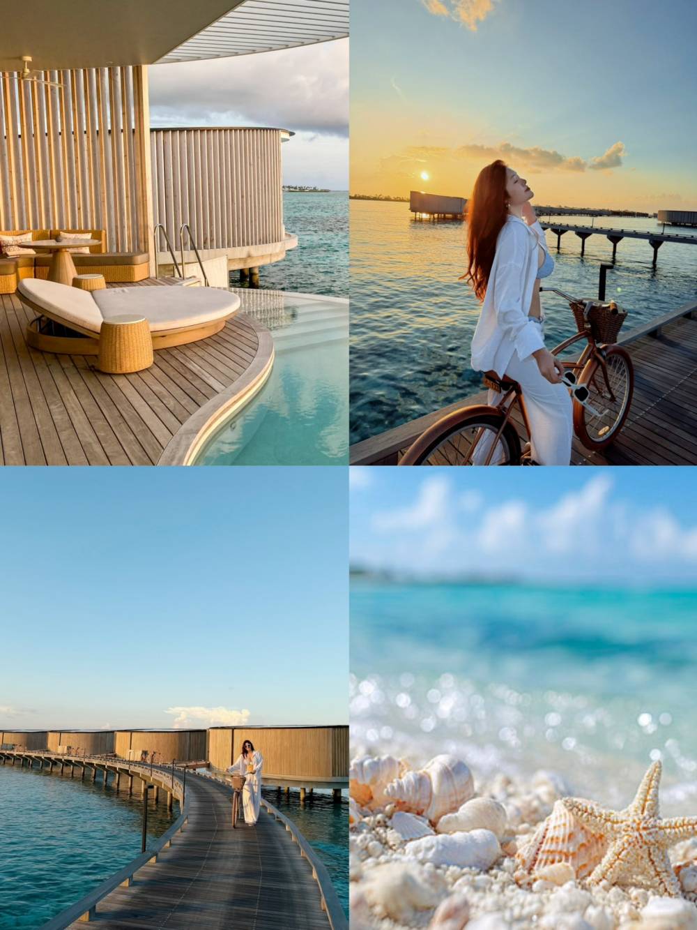 Loạt khoảnh khắc ấn tượng của người đẹp Huỳnh Tiên tại Maldives. Ảnh: NVCC