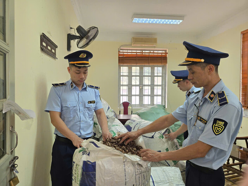 Lượng hàng hoá được niêm phong. Ảnh: Khánh Linh