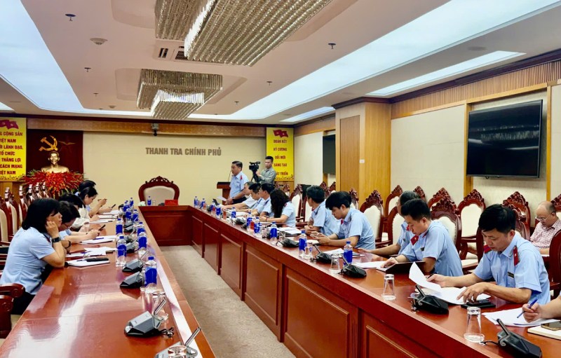 The Government Inspectorate organizes a conference to announce the decision to conduct a thematic inspection of redundant houses and land after arrangement at the Ministry of Industry and Trade. Photo: Government Inspectorate