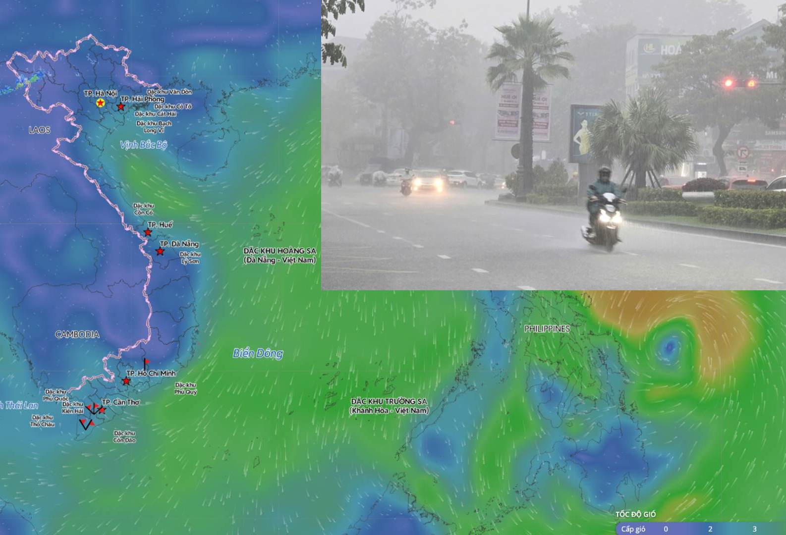 It is forecast that there is a possibility of tropical depressions or storms at a level equivalent to the multi-year average in the next 1 month. Photo composite: An An
