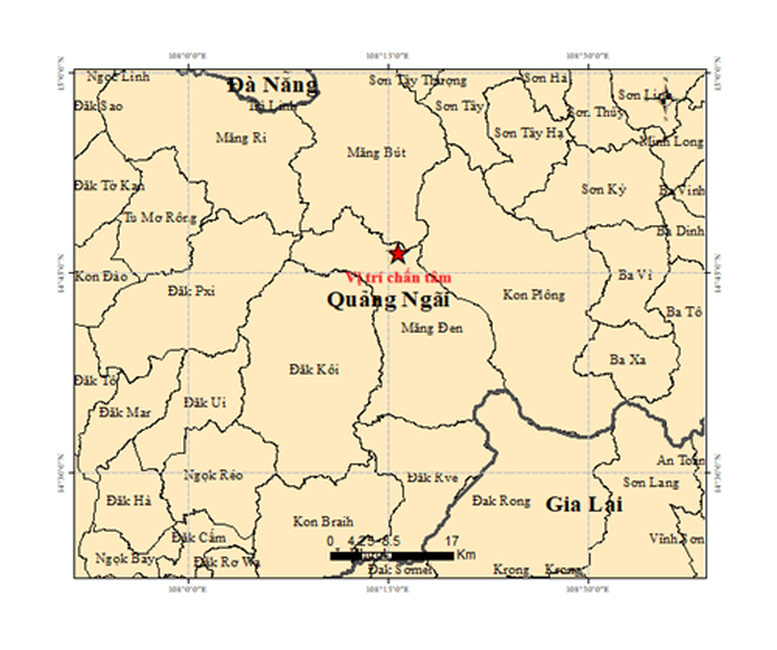 Location of earthquakes. Photo: IGP