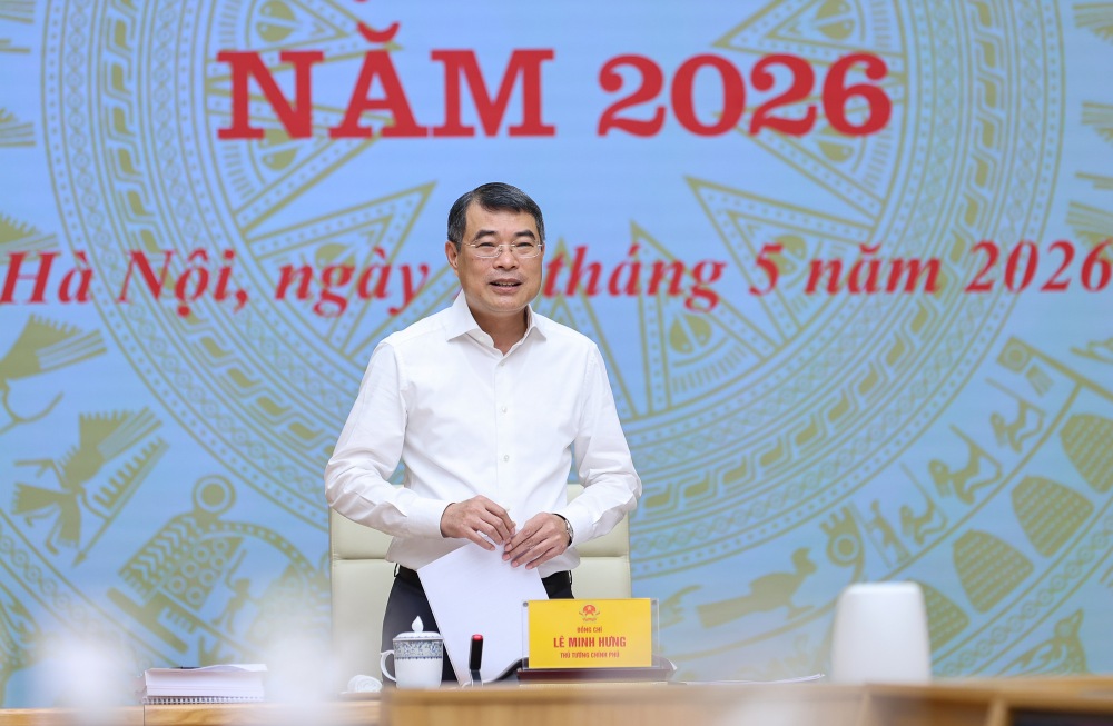 Prime Minister Le Minh Hung requested to take the results of Resolution 57 and Project 06 as criteria for assessing the level of task completion of heads from 2026. Photo: VGP