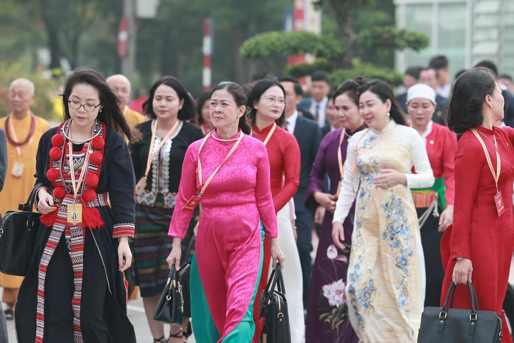 Các đại biểu tới dự lễ khai mạc Đại hội. Ảnh: Hải Nguyễn