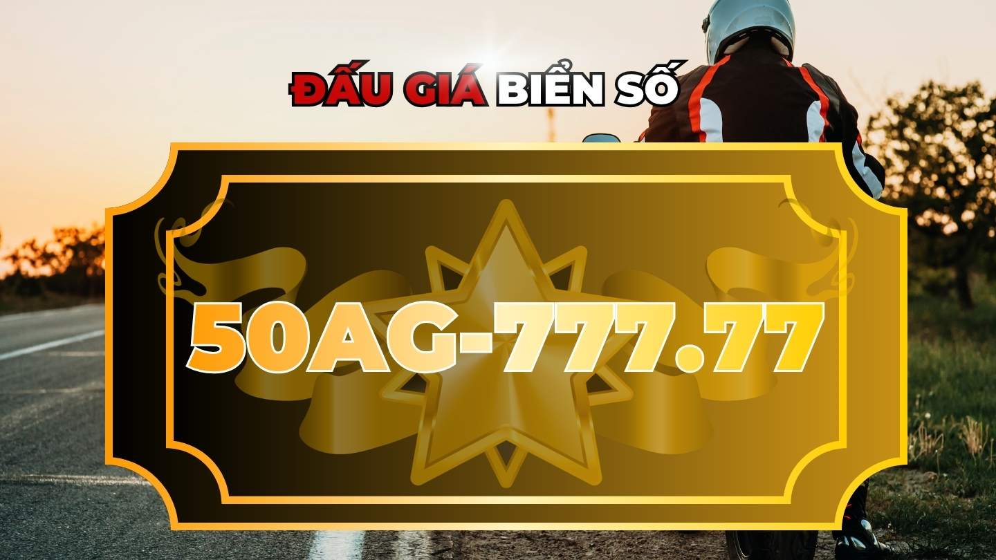 La matrícula 50AG-777. 77 está oficialmente presente en la subasta de matrículas de motocicleta el 12 de mayo
