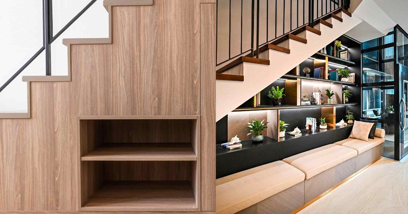 Biến gầm cầu thang thành góc sinh hoạt đa năng