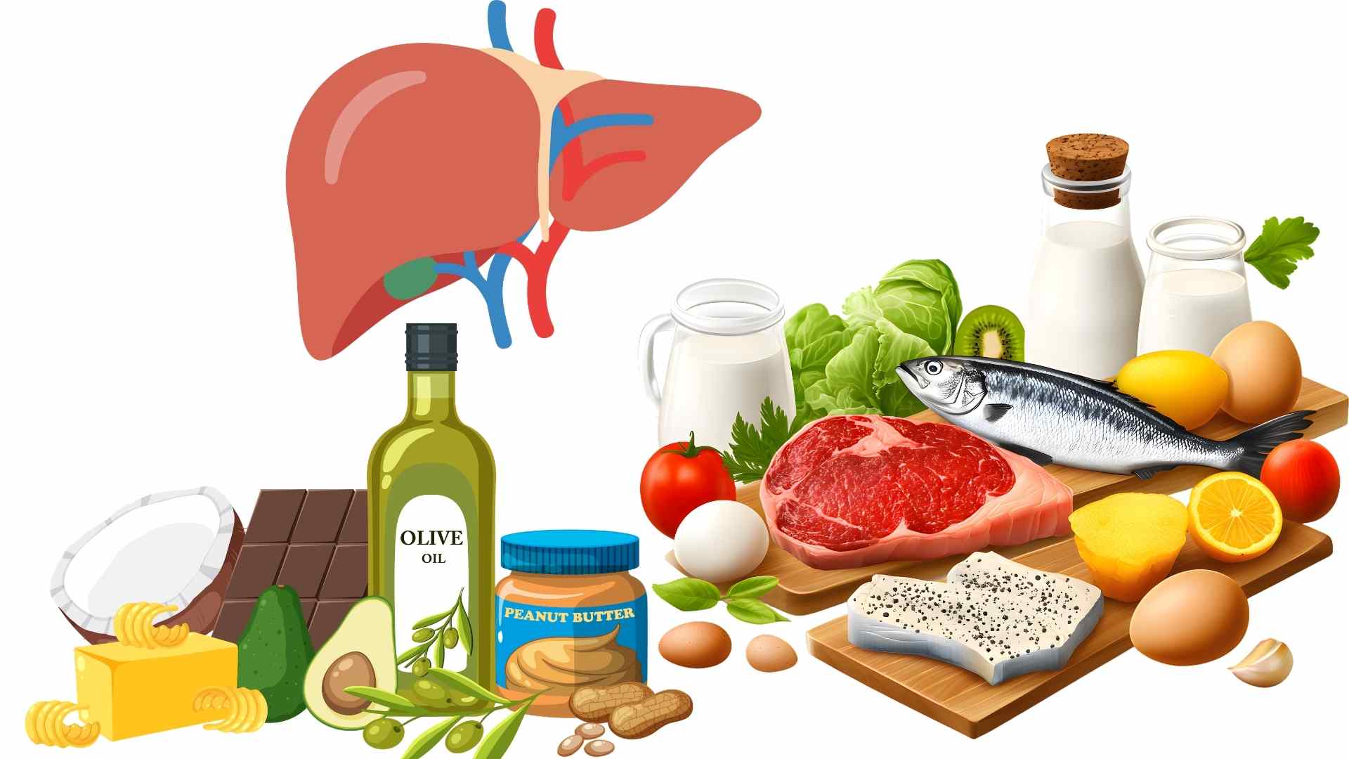 The liver is supported to recover when eating enough protein and good fat. Graphics: Ha May