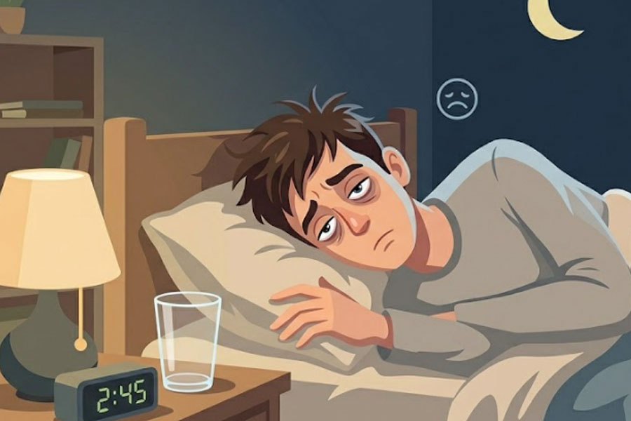 Dehydration can affect sleep quality. Graphics: Thien Nhan