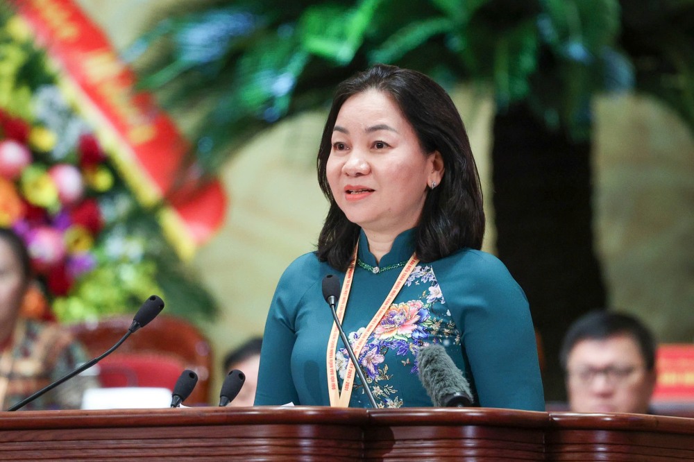 Ms. Truong Thi Bich Hanh - Member of the Standing Committee of the City Party Committee, Standing Vice Chairman of the Vietnam Fatherland Front Committee of Ho Chi Minh City - affirmed: "Taking the enjoyment of the people as the foundation for building the great national unity bloc". Photo: Hai Nguyen
