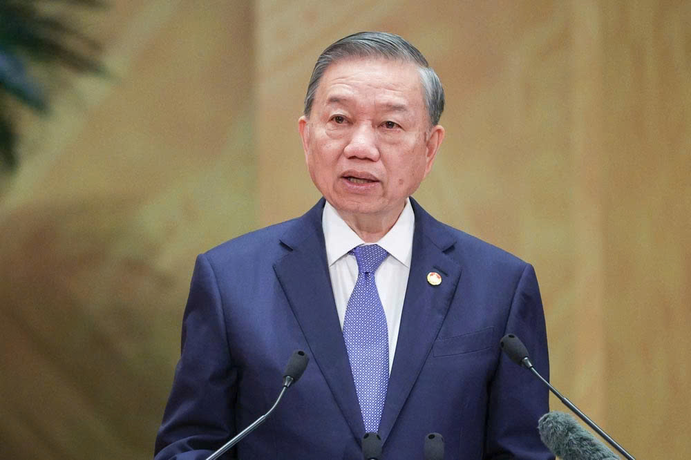 General Secretary and President To Lam delivers a directive speech at the XI Congress of the Vietnam Fatherland Front.