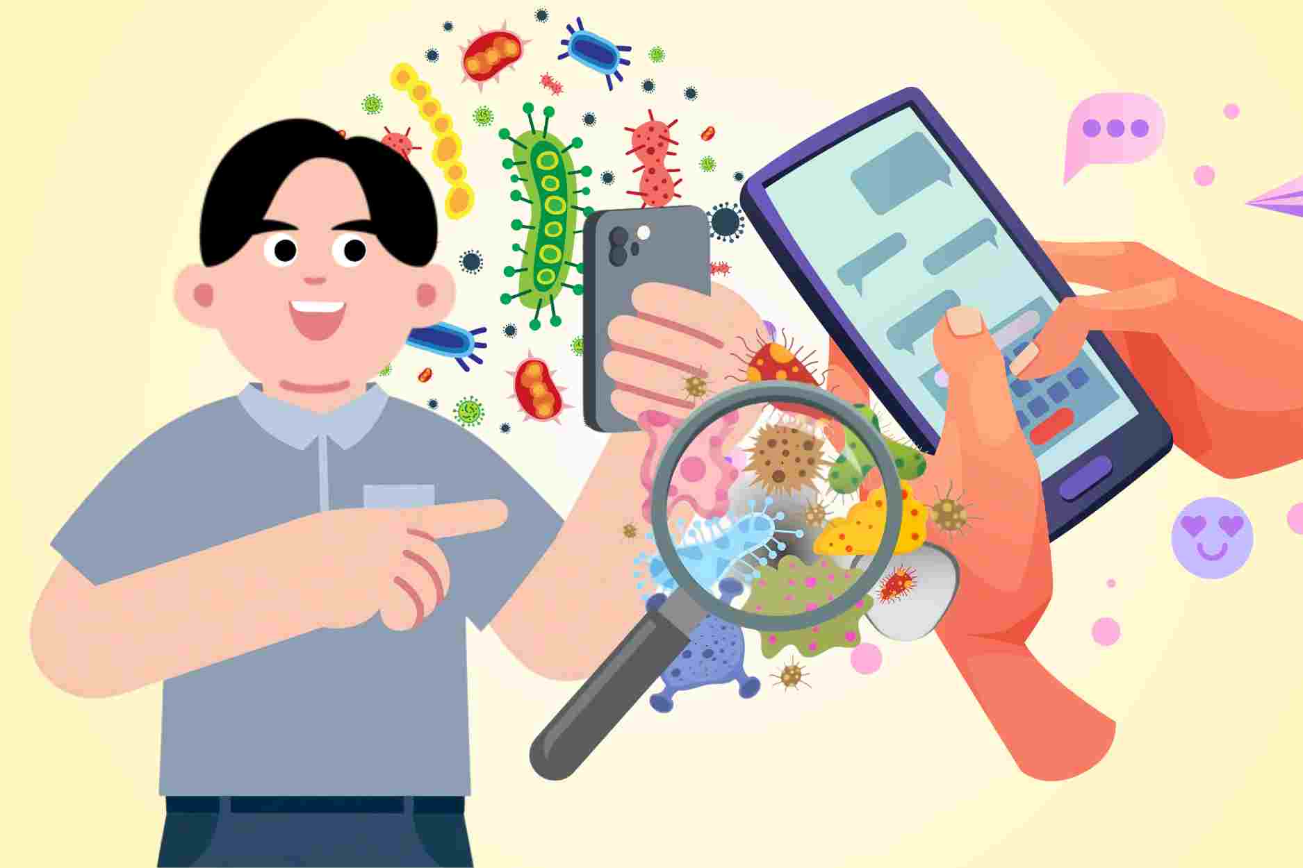スマートフォンに驚異的な量の細菌が含まれている理由