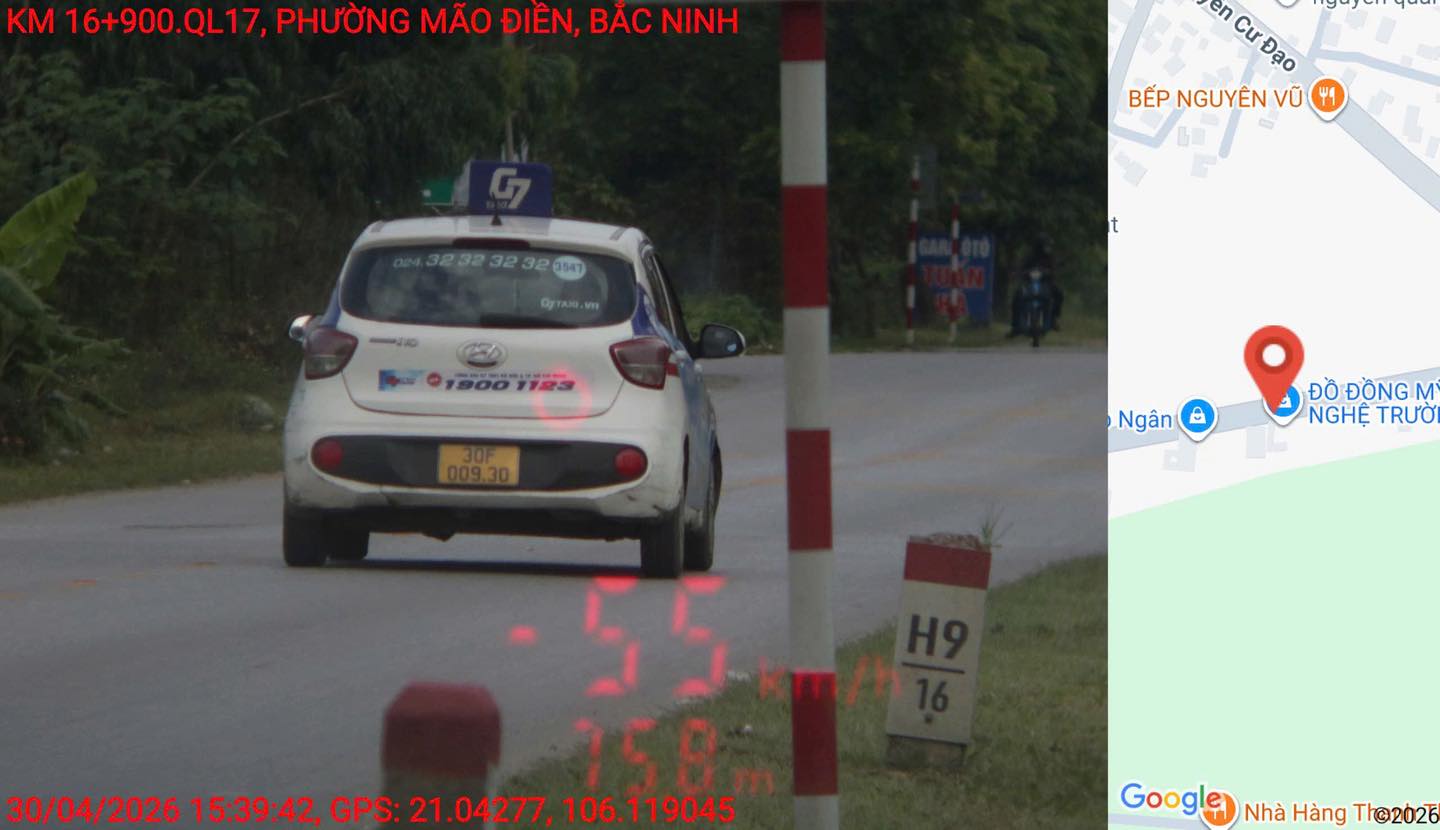 Car owner fined remotely in Mao Dien ward, Bac Ninh province. Photo: Bac Ninh Traffic Police