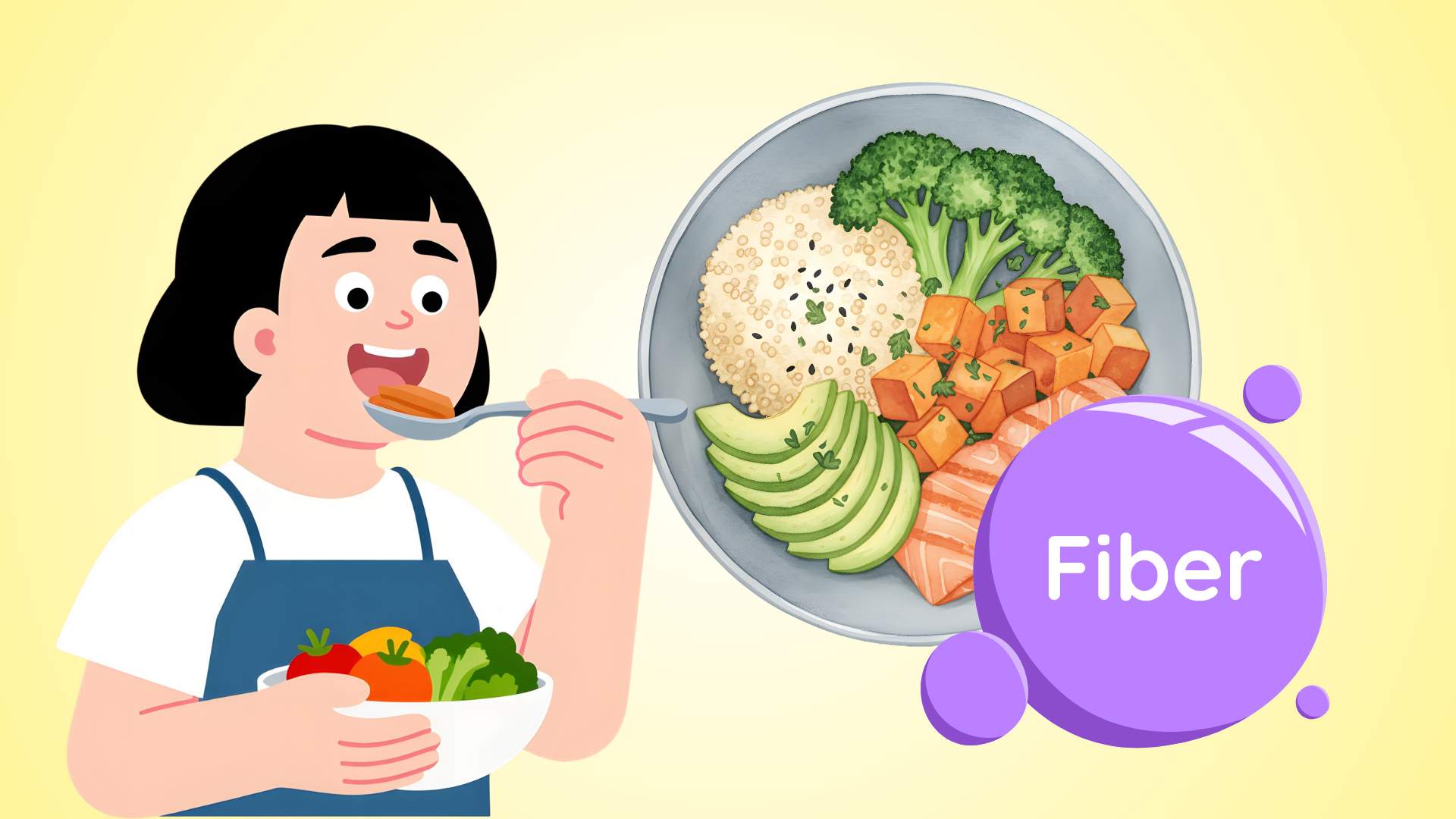 3 façons de compléter les fibres pour les personnes qui sont paresseuses à manger des légumes.