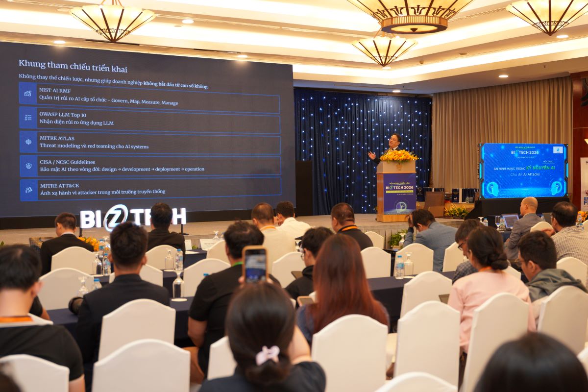 The Biztech 2026 Conference organized by VINASA in Ho Chi Minh City has opened the door to enter the AI Agentic era. Photo: Phuong Anh