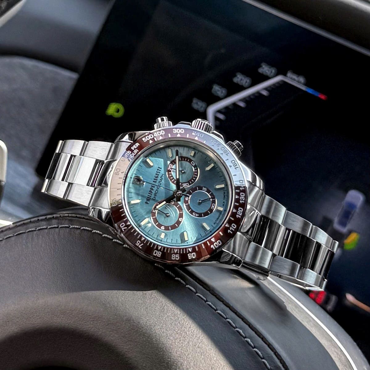 Đồng hồ Philippe Auguste PA5668S-BL - Thiết kế thể thao, mạnh mẽ. Ảnh: Đăng Quang Watch