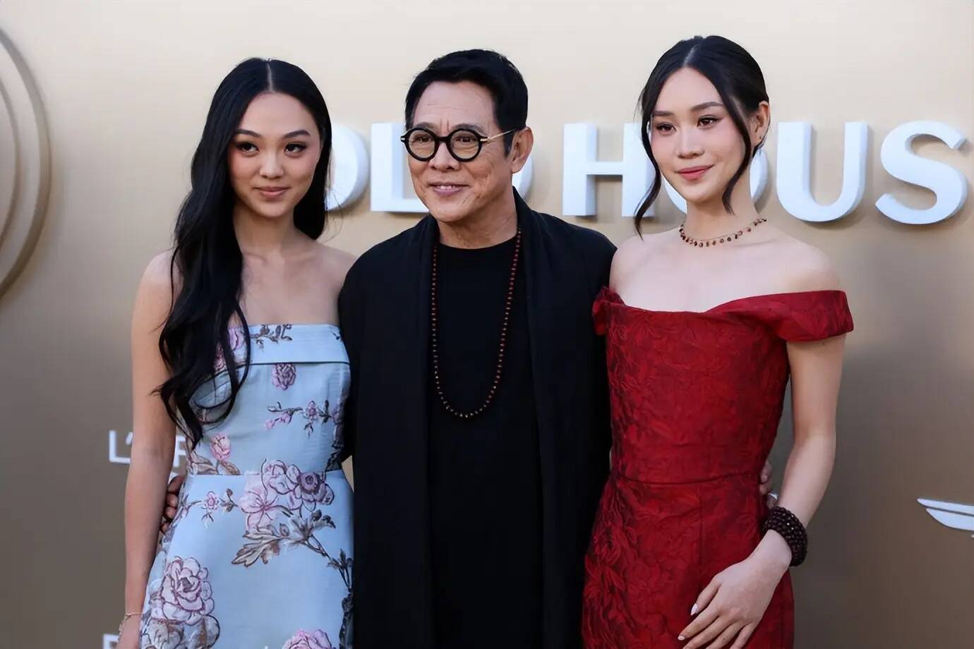 Lý Liên Kiệt và 2 con gái - Jane, Jada Ảnh: Xinhua
