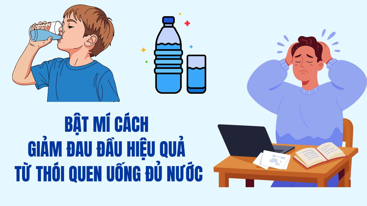 Drinking enough water helps stabilize blood circulation and reduce the frequency of headaches.