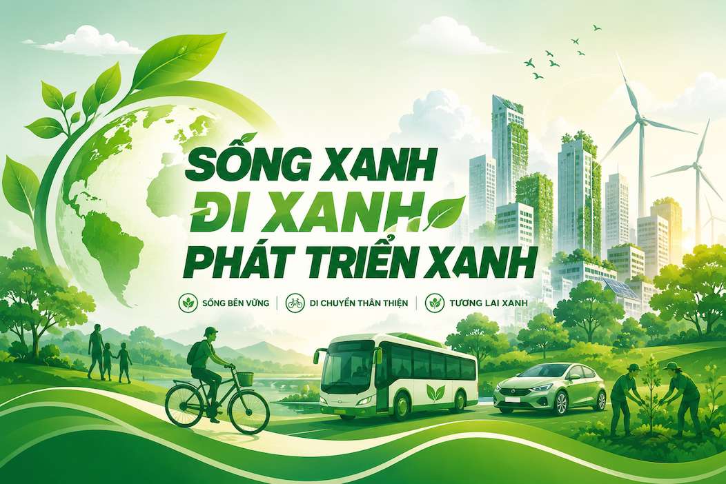 Vivir verde, caminar verde, desarrollar verde. Foto: Thach Lam