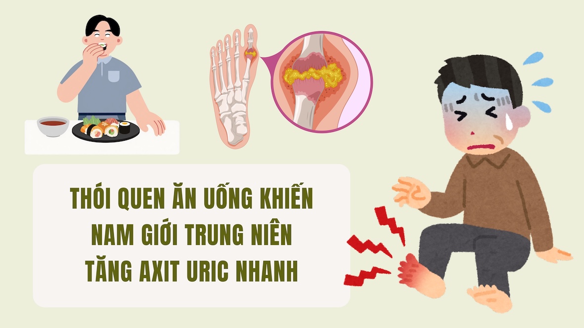 Eating habits cause middle-aged men to increase uric acid rapidly