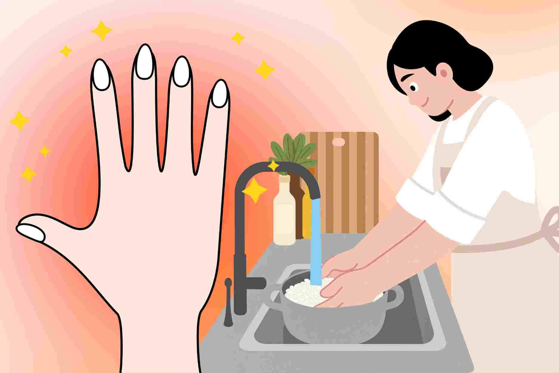 Comment utiliser l'eau de riz pour bien se laver les ongles