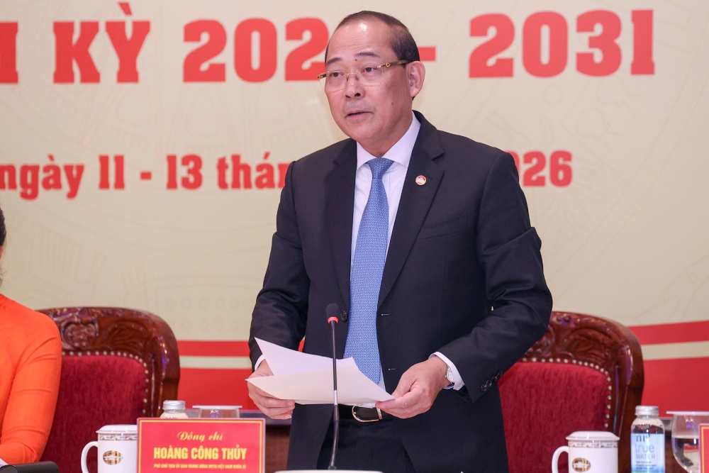 Mr. Hoang Cong Thuy - Vice Chairman of the Central Committee of the Vietnam Fatherland Front said that in the 2026-2031 term, the Vietnam Fatherland Front has set out 7 specific action programs. Photo: Hai Nguyen