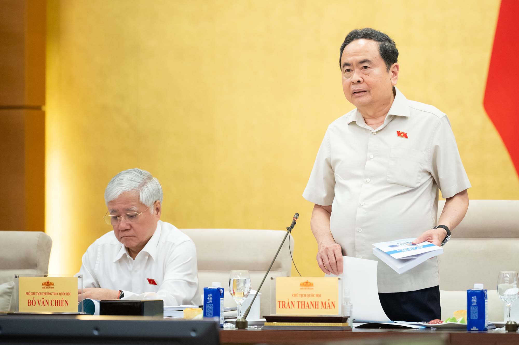 Politburo Member, National Assembly Chairman Tran Thanh Man emphasized that digital transformation is not just a slogan, but must go into daily work. Photo: Pham Thang.