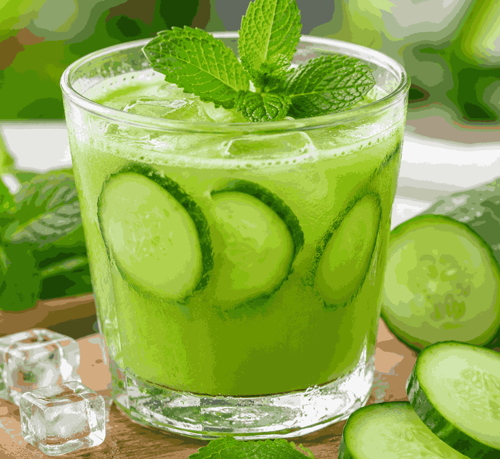 One of the drinks that supports liver nourishment and liver detoxification is cucumber juice combined with mint and lemon. Graphic photo: Quang Minh.