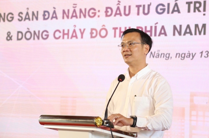Ông Lê Văn Tuấn - Phó Giám đốc Sở Xây dựng Đà Nẵng phát biểu tại hội thảo. 
