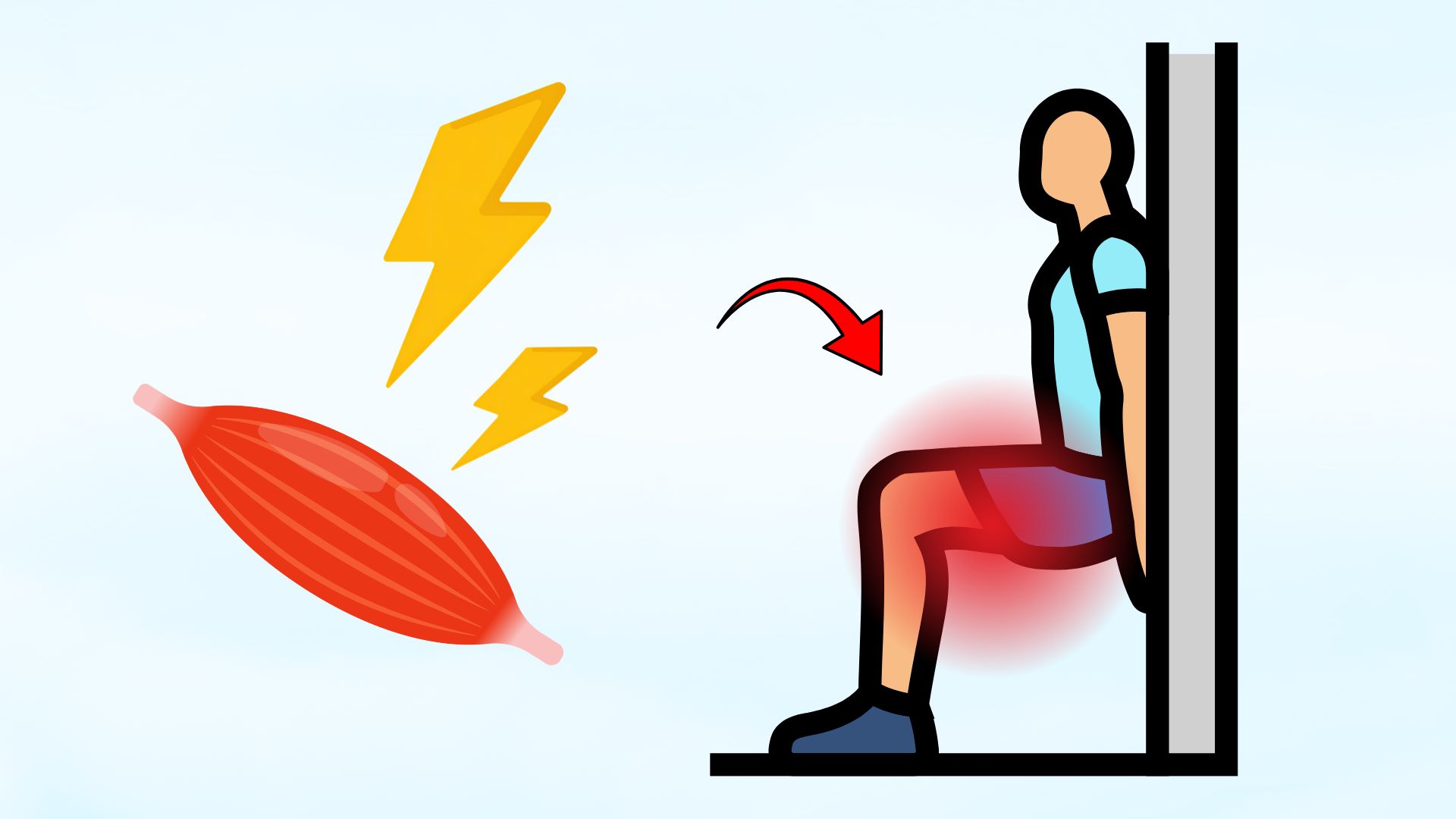 Wall squats help strengthen leg muscles. Graphics: Thanh Thanh