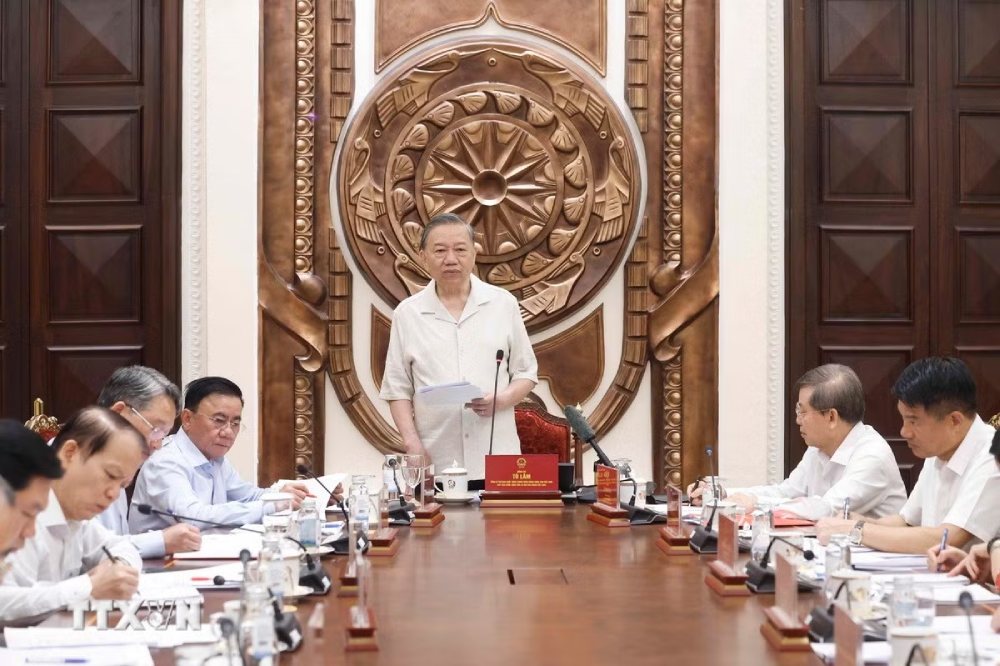 General Secretary and President To Lam is the Head of the Central Steering Committee for Institutional Improvement and Law Enforcement (after consolidating 2 Steering Committees). Photo: VNA