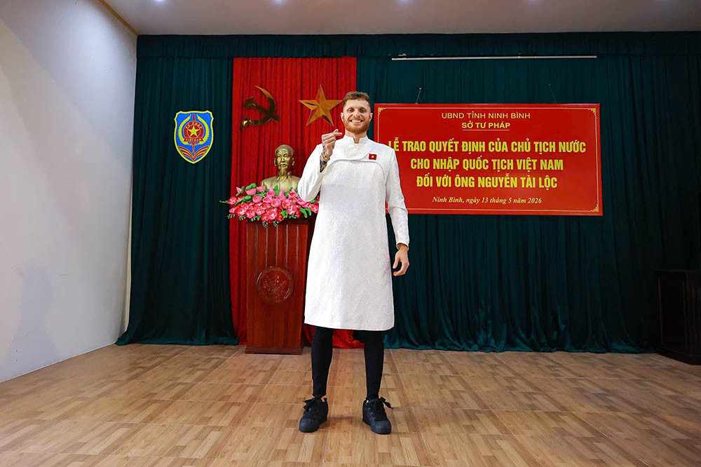 Geovane Magno completed naturalization with the name Nguyen Tai Loc, ready to wait for the opportunity to join the Vietnamese national team. Photo: Ninh Binh Club